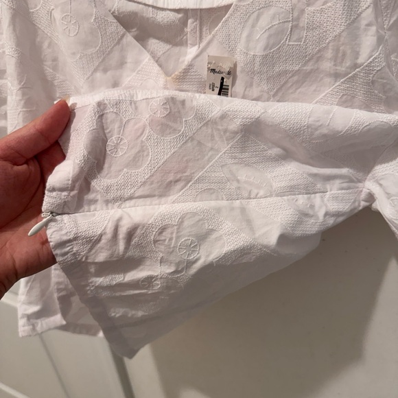 Madewell White Textured Blouse - Picture 4 of 4
